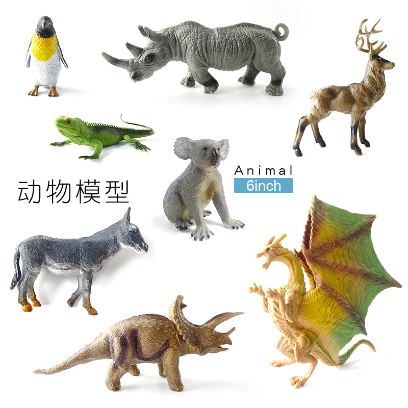 6 inch dinosaur wildlife marine life farm animal scene simulation children's cognition safe and environmentally friendly