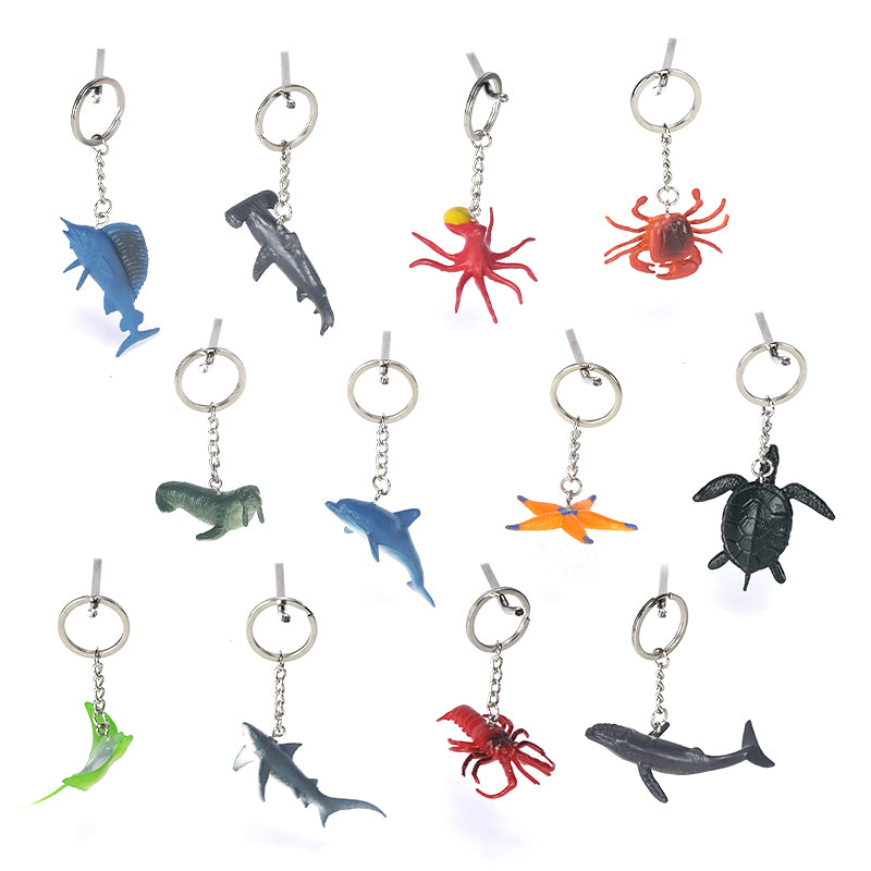 Keychain Gift Accessories Student School Bag Pendant Environmental Protection and Safety Dinosaurs marine life fly dragon wild life