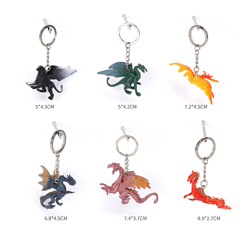 Keychain Gift Accessories Student School Bag Pendant Environmental Protection and Safety Dinosaurs marine life fly dragon wild life