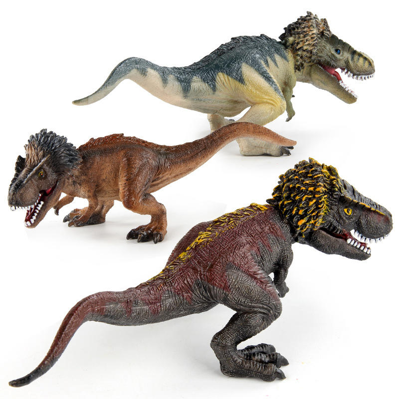 Cognitive toys simulation Jurassic animal dinosaur model squatting tyrannosaurus plastic hand decoration for children