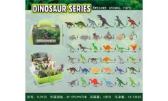 Simulation dinosaur solid model toys Jurassic retro dinosaur Tyrannosaurus rex bull horned dragon children's toys