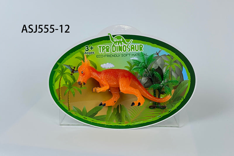 Simulation of children's dinosaur model solid nail dragon TPR dinosaur toy animal ornaments