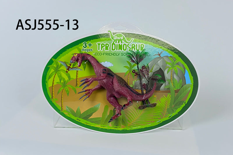 Simulation of children's dinosaur model solid nail dragon TPR dinosaur toy animal ornaments