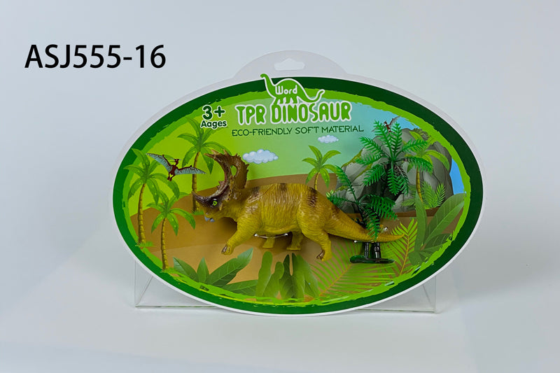 Simulation of children's dinosaur model solid nail dragon TPR dinosaur toy animal ornaments