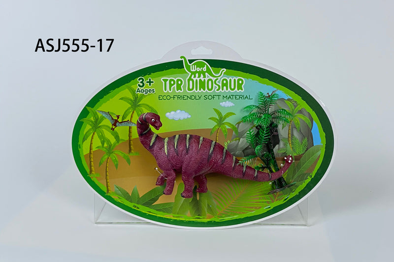 Simulation of children's dinosaur model solid nail dragon TPR dinosaur toy animal ornaments