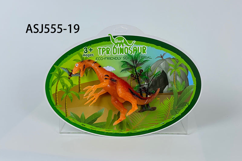 Simulation of children's dinosaur model solid nail dragon TPR dinosaur toy animal ornaments