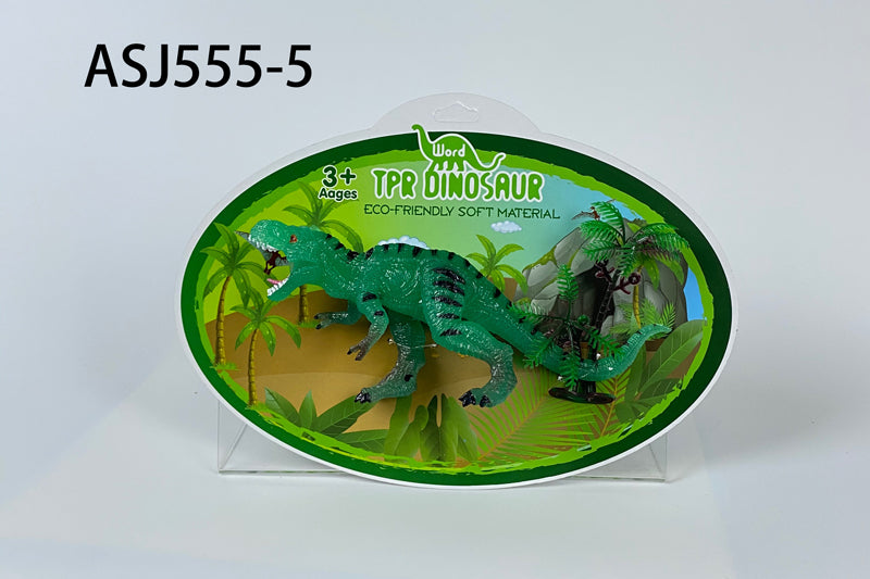 Simulation of children's dinosaur model solid nail dragon TPR dinosaur toy animal ornaments