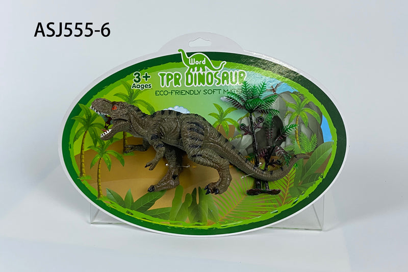 Simulation of children's dinosaur model solid nail dragon TPR dinosaur toy animal ornaments