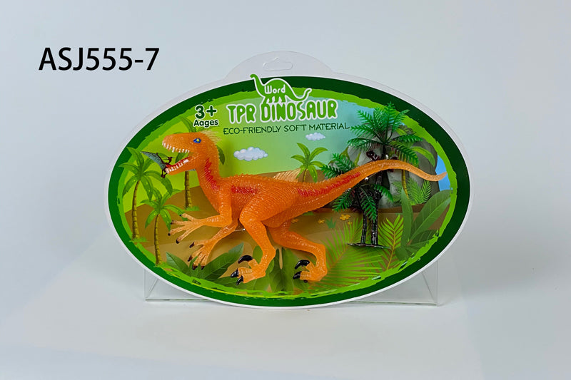 Simulation of children's dinosaur model solid nail dragon TPR dinosaur toy animal ornaments